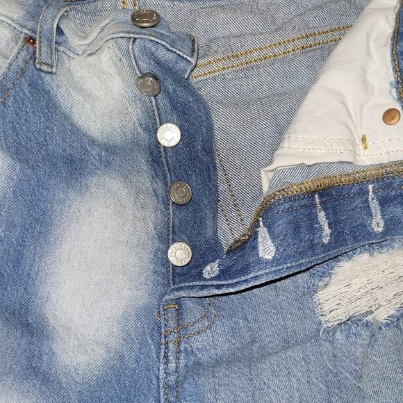 PACSUN Womens Ultra High Rise Vintage Button Fly Denim Shorts Size 26 NWT - Picture 4 of 6